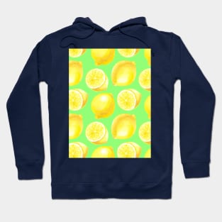 Watercolor lemons pattern Hoodie